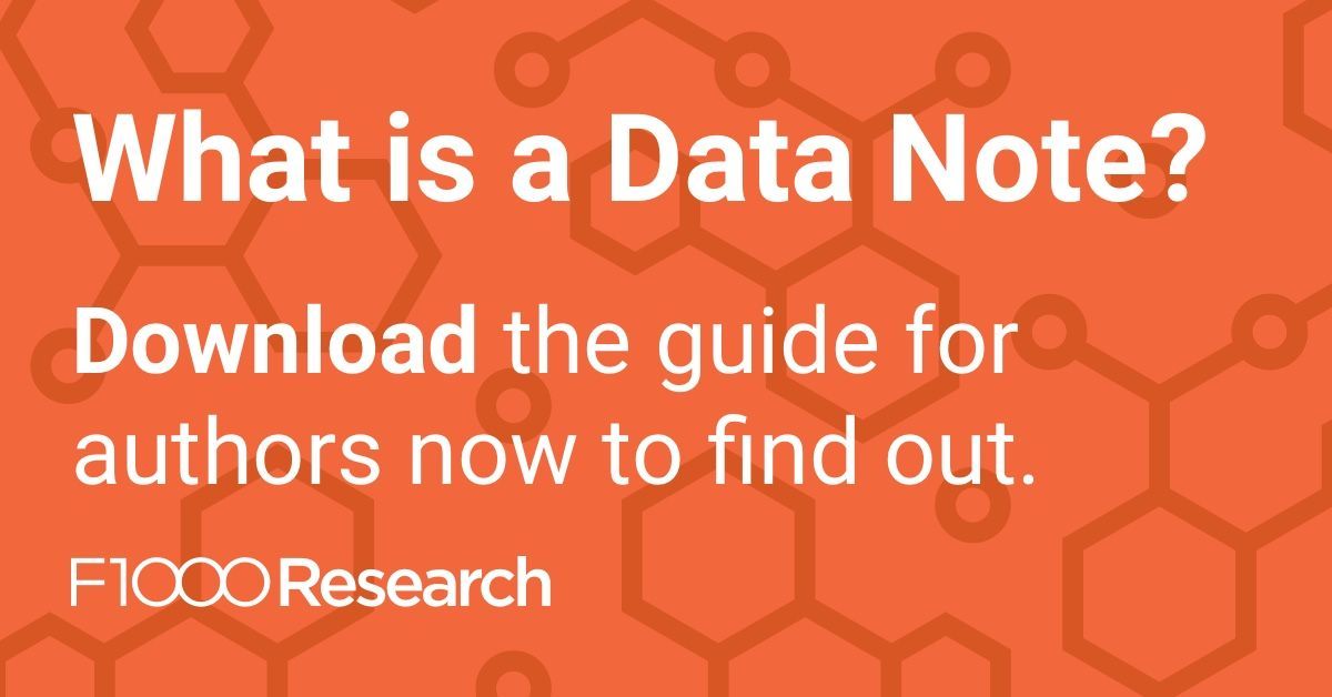 F1000Research's tweet image. Maximize the potential of your #researchdata with a Data Note that describes how and why the dataset was created. Not sure what to include? Our new template explains exactly what to cover: buff.ly/31LztOx #openaccessweek2020