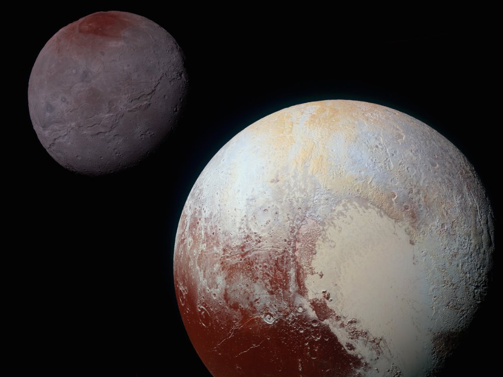 A view of the surface of Pluto from New Horizons. 