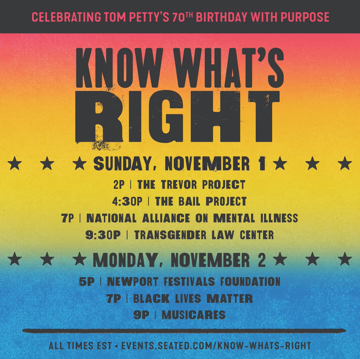 deertickmusic's tweet photo. Hey Tickheads, we are celebrating Tom Petty’s 70th birthday with purpose. Join us for a great cause. John &amp; Chris perform in support of @TransLawCenter on November 1. Ian performs in support of @newportfestsorg on November 2.

Tickets: https://t.co/gYSVwUMh2h https://t.co/zCwqv8wlTm