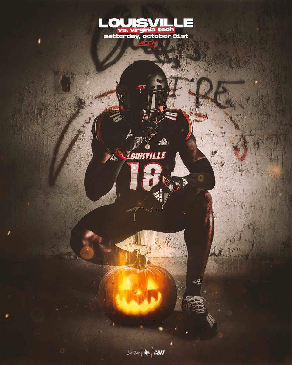 LouisvilleFB's tweet photo. 𝗛𝗮𝗹𝗹𝗼𝘄𝗲𝗲𝗻 𝗧𝗵𝗿𝗲𝗮𝗱𝘀

⚫️⚫️⚫️

#GoCards x #BeatVT https://t.co/uJmzqIapgw