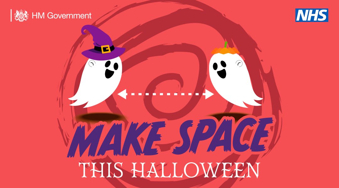 NTCouncilTeam's tweet photo. #Spook people from a distance this #Halloween
Make sure you stay safe whilst having fun:
๐ Follow the local restrictions
๐ Wash your hands regularly
๐ Wear a face covering where appropriate
๐ Maintain social distance
Advice - https://t.co/nWJHwmnopx https://t.co/KxfzLlV8Jo