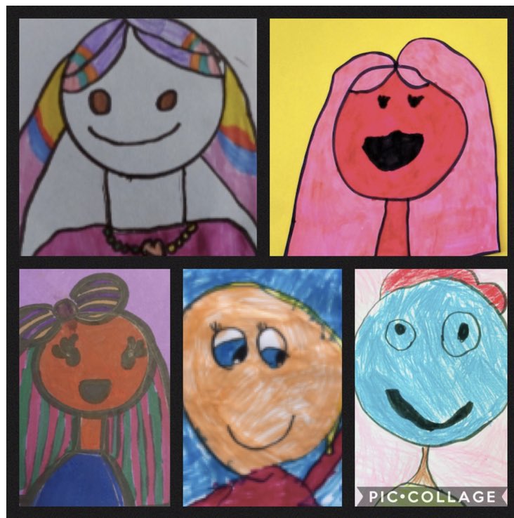 LFHS_LRSD's tweet photo. Todd Parr inspired self-portraits from Madame Mandaliti’s grade 1 French Immersion classroom in the LFHS. #learningisdoingbetter https://t.co/qBoHeD59W9