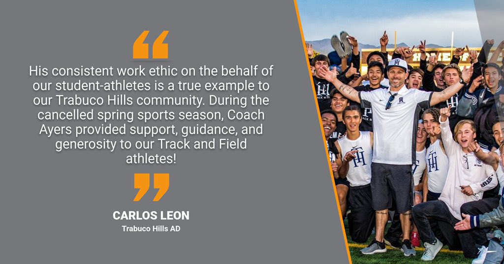 OCADA Coach of Character - JT Ayers, Trabuco Hills HS <a href="/SteveFryer/">Steve Fryer</a> <a href="/ocvarsity/">ocvarsity</a> <a href="/OCSportsZone/">OC Sports Zone</a> <a href="/CIFSS/">CIF Southern Section</a> <a href="/THHSAthletics/">Mustangs Athletics</a> <a href="/THHSMustangs/">Trabuco Hills HS</a> <a href="/CoachJTAyers/">J.T. Ayers 🇺🇸</a>