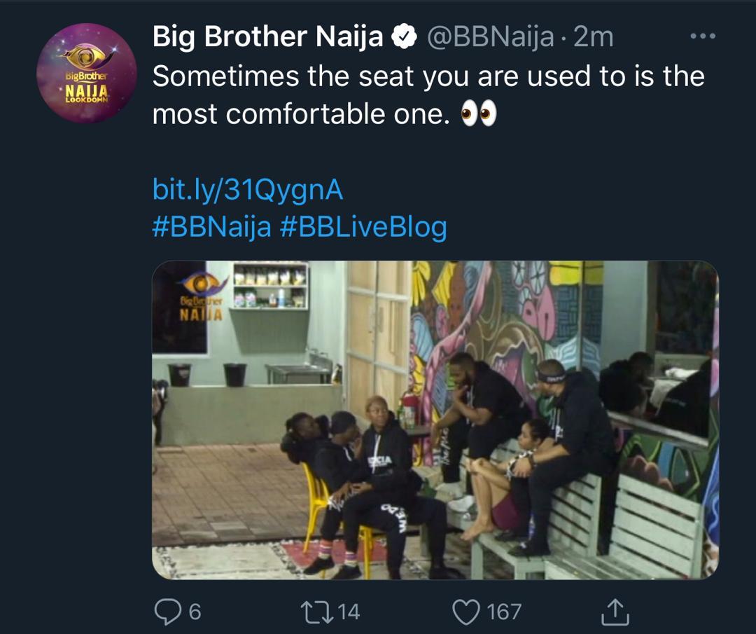 FUNNY THREAD to mark 1month anniversary of d end of BBN showLets relieve funny moments of how twitter reacted to BBN issues. Drop your tweets below and tag your fav. Lets catch cruise.1. When BBN handler fed shippers @NeoAkpofure &  @veeiye  #NeoDay