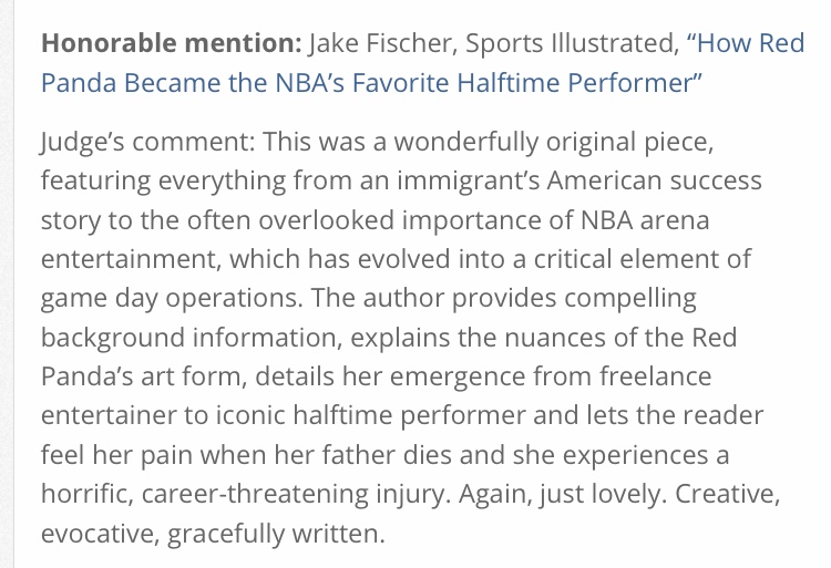 BetsysGadiBook's tweet photo. Very proud of my award-winning journalist son. Honorable Mention awarded to him by the Professional Basketball Writers Assn. Hoping to keep up with @JakeLFischer and add another accomplished writer to our family! #PBWA
#proudmom #sportsillustrated #RedPanda #TheGadiProject #Yalla https://t.co/OqfmDshbIZ