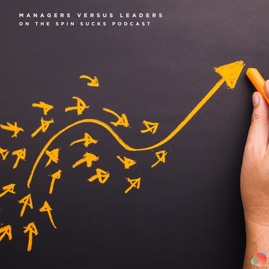 SpinSucks's tweet image. There are subtle differences between managers and leaders. As Gen Z enters the workforce, brands take stands on social issues, and a global pandemic redirects everything we do, @ginidietrich says it's time to re-evaluate the traits of each bit.ly/3egyCK5