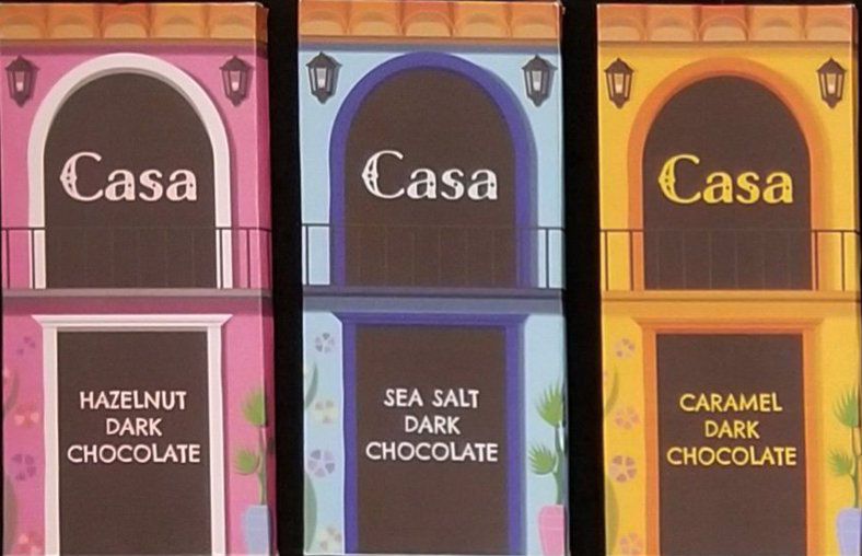 FIT_artdesign's tweet photo. #NationalChocolateDay Packaging Design for fiercely indulgent, socially responsible, organic chocolate, plus Black Cat and Casa designs, by class of ‘22: Melissa Portilla, Emily Frieden and Madison Heitier https://t.co/YCbJ7y0Vnu
