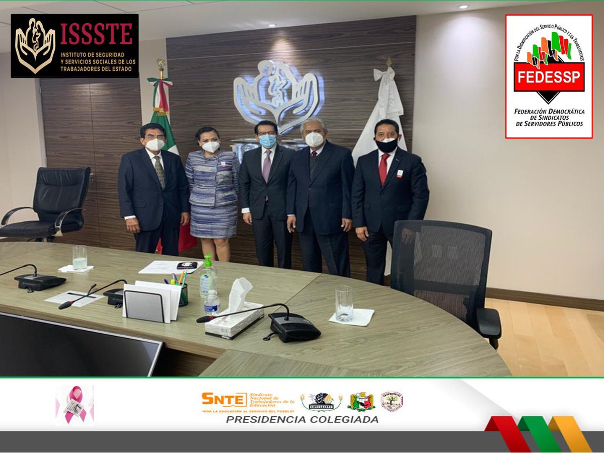En importante reunión de trabajo, la Presidencia Colegiada Nacional de @FEDESSP acuerda con el Dir. Gral. del <a href="/ISSSTE_mx/">ISSSTE</a> Lic. Luis Antonio Ramírez, la construcción de una Nueva Relación Institucional. Se hace entrega de  Diagnóstico y Propuesta para atender el escenario actual!
