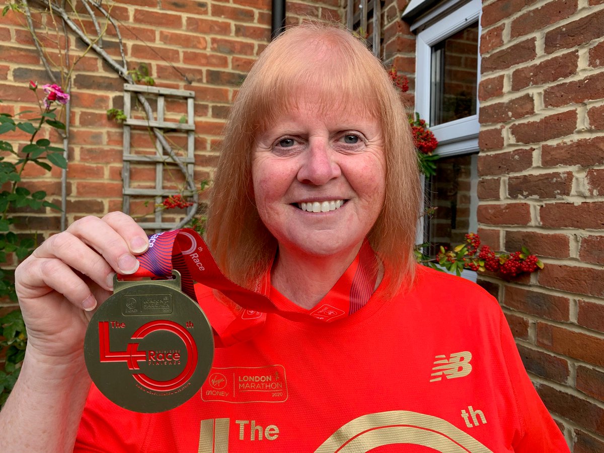 BeyondDementia_'s tweet photo. Huge thanks to Dawn Holt who raised £477 for @AlzheimersSupp by doing the Virtual @LondonMarathon in #Urchfont and #Devizes in the wind and torrential rain! #fundraising #dementia @Wiltshour @AndrewJackCEM #nevermoreneeded #creatingconnections @Sarah_racewear @WiltsHour https://t.co/k9MBtYfYpK