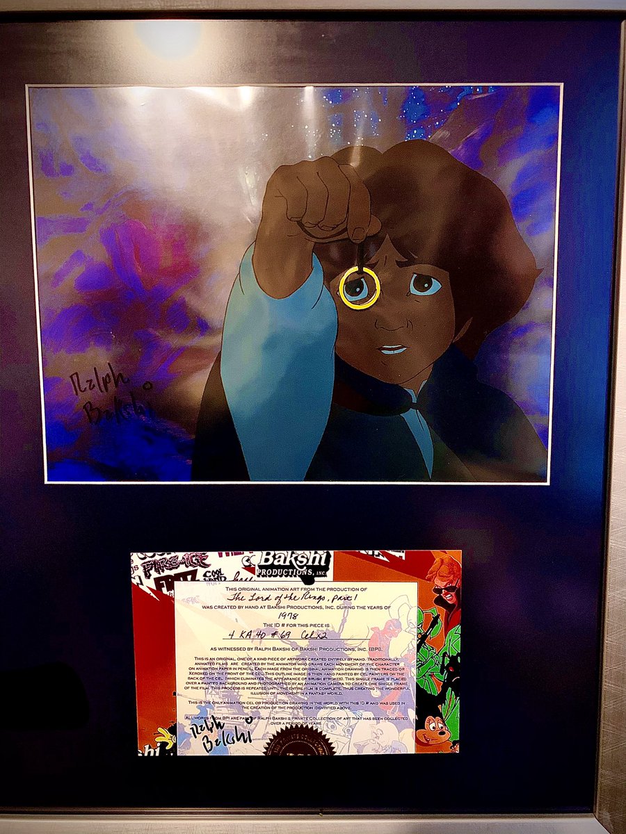 David_Shearman's tweet photo. Today is #WorldAnimationDay 
Thank you @ralphbakshi for my favourite film and my prized possession! #lotr #Tolkien https://t.co/Mlpagci6mn