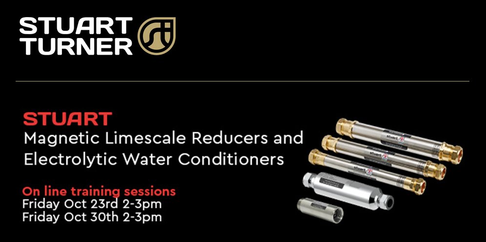 StuartTurnerLtd's tweet photo. Did you know we have a range of Magnetic and Electrolytic Water Conditioners? Want to fine out more AND join our army of approved installers? Join or training session this Friday! https://t.co/QsFq7zgXeH #PoweringWater #STApproved #WaterTreatment https://t.co/v6jLi3r9te