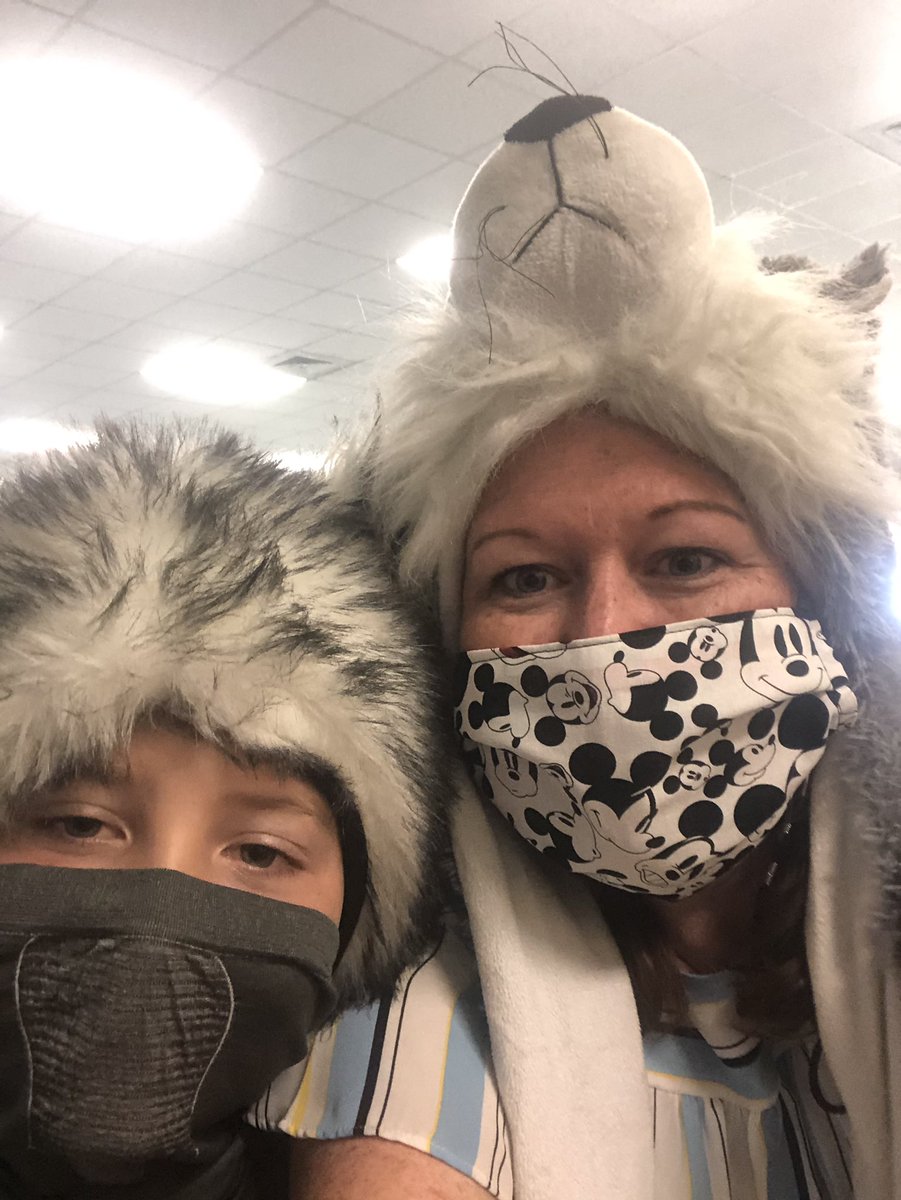 It’s crazy hat day here at <a href="/sugarmillpride/">Sugar Mill</a> and I was so happy to have a few wolf “twins.” In honor of the House of #HHSVersantur. I can’t wait to see how much was raised to help fight childhood cancer :)