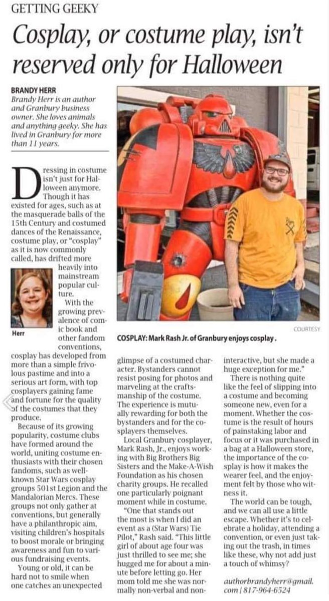 My latest column is out now in today's <a href="/HoodCountyNews/">Hood County News</a>!