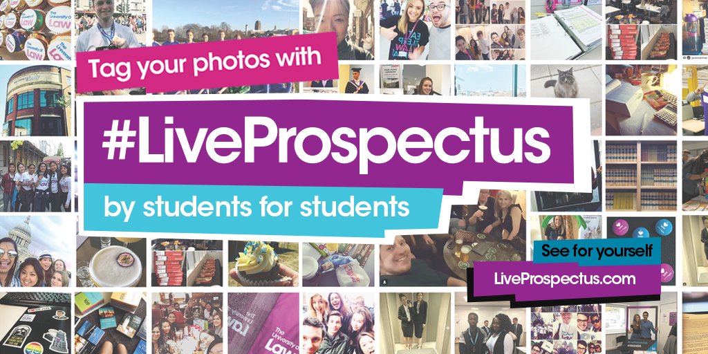 UniversityofLaw's tweet photo. #οΈβ£ Tag your photos with #LiveProspectus to feature on our social channels and https://t.co/83I4hL8860.
πΈ Live Prospectus is our social hub created by our current students for the students of tomorrow - because there's more to us than we could ever squeeze into a brochure. https://t.co/sofe92jua8