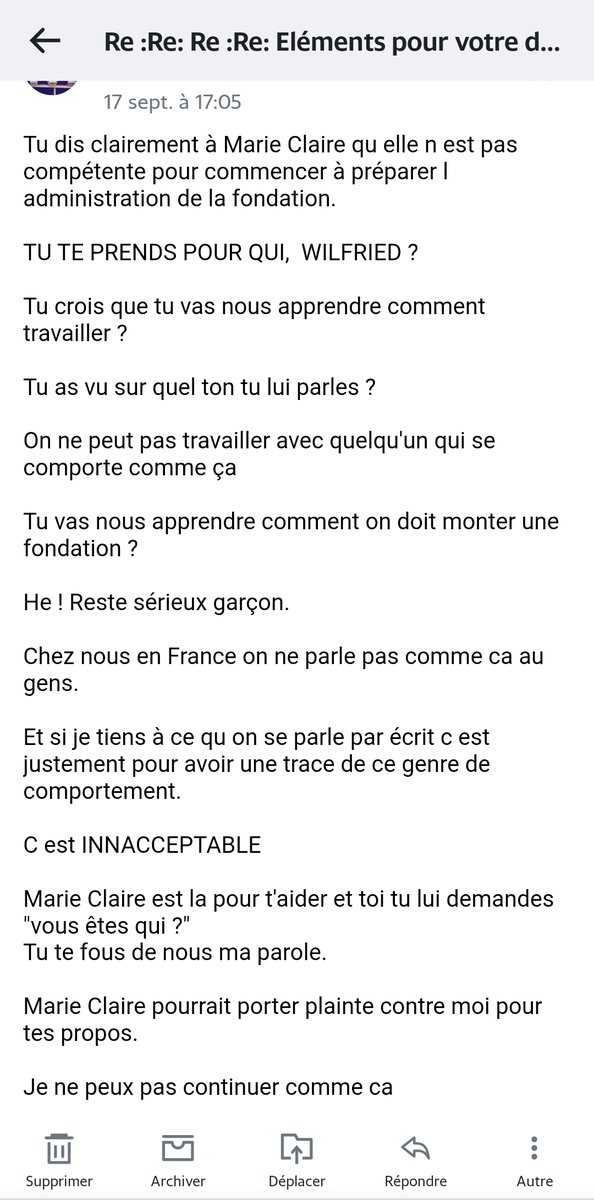 Marie- Claire prends très mal son message. Maurice le calme direct. Ca sent fort l'embrouille.