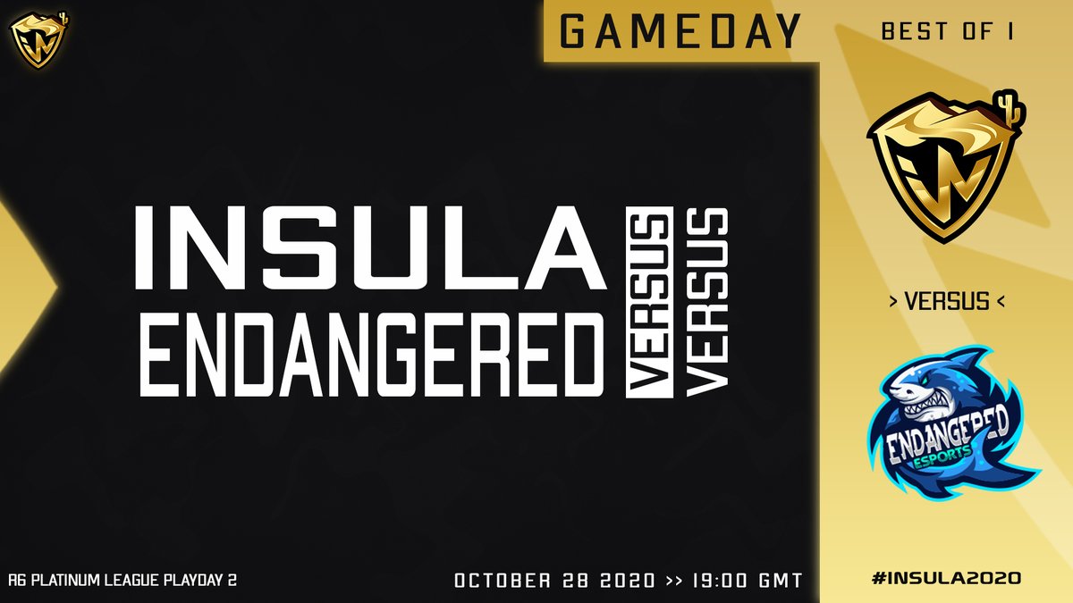 InsulaUK's tweet photo. @R6Platinum game tonight against @EndangeredDotGG. We aren't gonna predict the game as to not jinx our team. We do know, however, that its gonna be a good one so make sure to tune in! 

https://t.co/z3sIGMylP9 https://t.co/uofbG5PWhX