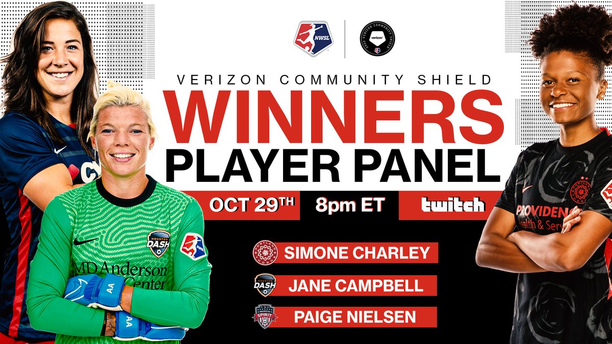 NWSL's tweet photo. Hear the winners have 𝙩𝙝𝙚𝙞𝙧 say.
Join us tomorrow as the #VerizonCommunityShield winners recap their run to silverware and more.
@Verizon | #NWSL https://t.co/otiEDy5Xxh