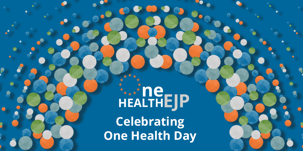 MedVetNet's tweet photo. Today is #OneHealthDay! We’re proud to be part of the @OneHealthEJP, a €90million project with 38 organisations across 19 countries taking a #OneHealth approach to global challenges such as #AntimicrobialResistance #FoodborneZoonoses &amp; #EmergingThreats 

https://t.co/D6IONNBozO https://t.co/xotIwqEA9g
