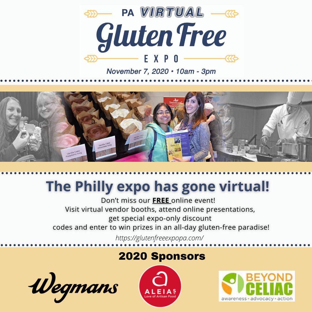 PhillyGFExpo's tweet photo. Join us and these great #glutenfree exhibitors on 11/7: @FullFlavorFoods @BGlutenFree @EbanBakery @UCSnacks @FlakelyGF @Chebe_Bread &amp; many more. Pre-register now at https://t.co/S0DMyoczHy https://t.co/E6giwKXQ9P