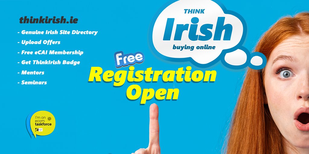 LEOOffaly's tweet image. Registration is open for ThinkIrish.ie. Ireland&apos;s #eComHub @eCAIreland. 
Open to any Irish eCommerce website/business trading online. Upload &quot;Offers for Shoppers&quot; for Christmas. Get support &amp;amp; advice. Don&apos;t let 60% of our online spend go abroad.  #ThinkIrish #Shoplocal