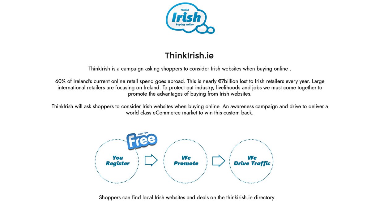 LEOOffaly's tweet image. Registration is open for ThinkIrish.ie. Ireland&apos;s #eComHub @eCAIreland. 
Open to any Irish eCommerce website/business trading online. Upload &quot;Offers for Shoppers&quot; for Christmas. Get support &amp;amp; advice. Don&apos;t let 60% of our online spend go abroad.  #ThinkIrish #Shoplocal