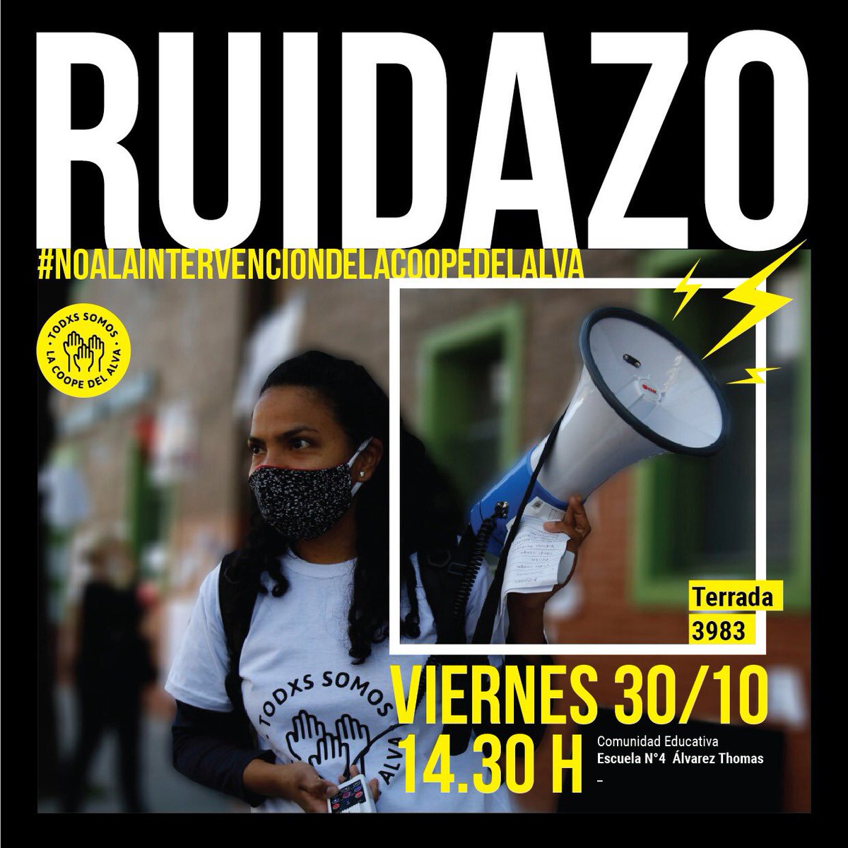 schcomu's tweet photo. Una vez más acompañaremos a @lacoopedelalva en la lucha para evitar la intervención. 
Lxs esperamos a todxs el viernes a las 14:30 https://t.co/3QyPLArUan