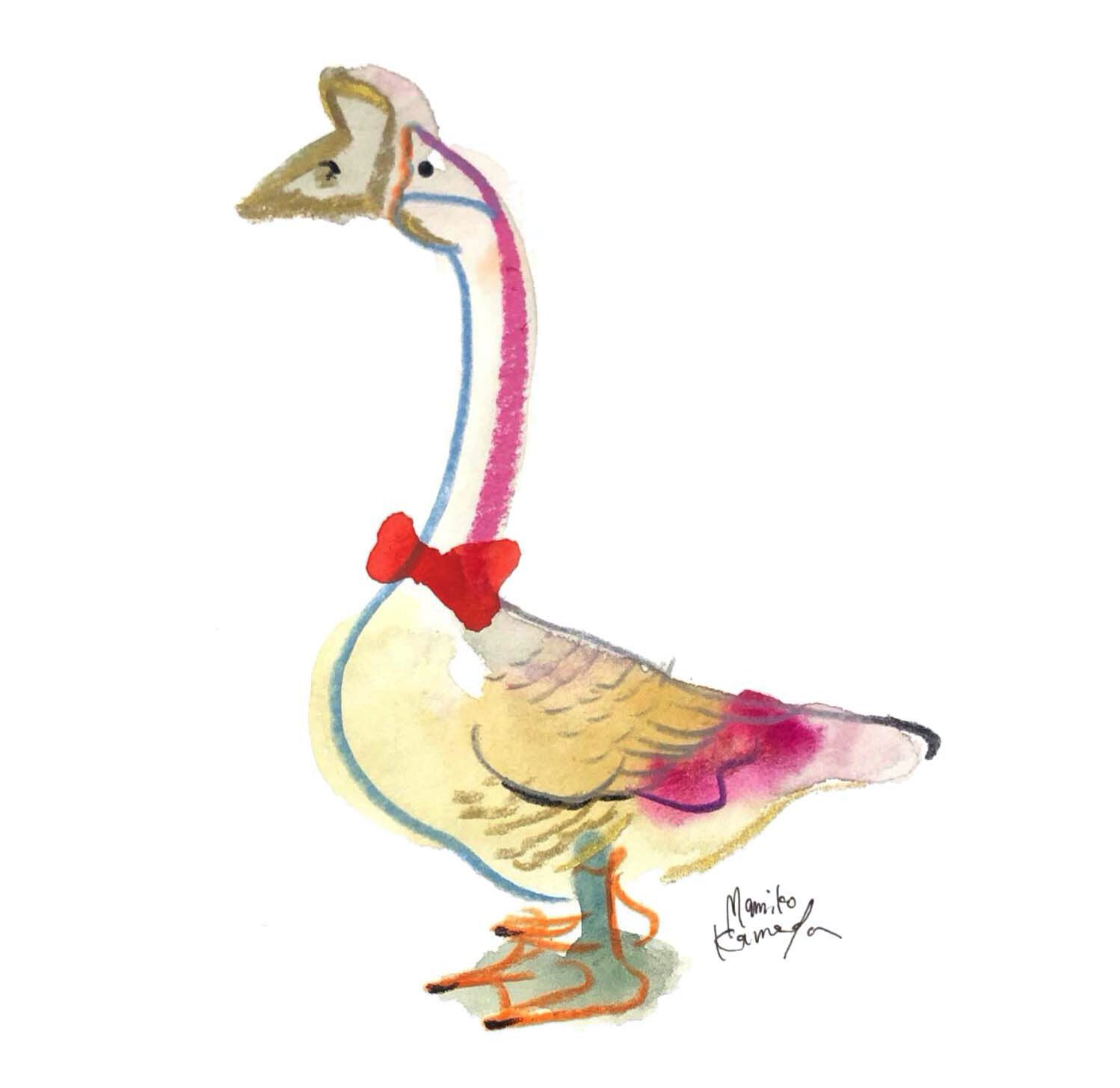カマダマミコ 今日のガチョウイラスト T Co U0cwlgqrli Twitter