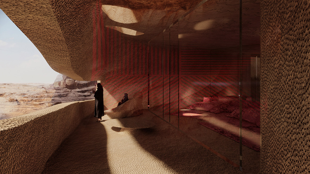 WACommunity's tweet photo. Jean Nouvel @ateliersjnouvel designs resort hidden within the rock dwellings in Saudi Arabia’s AlUla desert: https://t.co/M7qTrMn4gS #saudiarabia #architecture https://t.co/TJsf5lQcTj