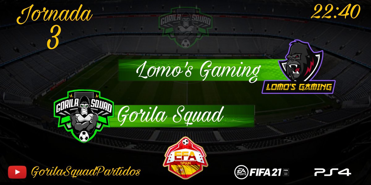 🟢🟢⚫⚫PARTIDO⚫⚫🟢🟢

Jornada 3 de <a href="/EfaEspana/">🇪🇸EFA ESPAÑA🇪🇸</a>. Hoy nuestro rival @LomosGaming estamos seguros que nos pondrá muy difícil la cosa, pero esperamos seguir con nuestra racha de victorias. Suerte al rival

<a href="/_chocolate3000/">AYUDAS FIFA CHOCO3K🐦</a> <a href="/Ayudas_clubes/">Ayudas Clubes</a> <a href="/AyudanteSports/">AyudanteSports</a> <a href="/AyudasPro/">Ayudas Clubes Pro</a> <a href="/ayudas_pro/">AyudasClubesPro</a>