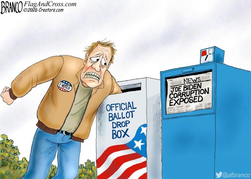 A.F. Branco Cartoon - Buyers Remorse - flagandcross.com/buyers-remorse/ #Biden2020 #BidenCrimeFamilyExposed #BidenLaptop #Biden