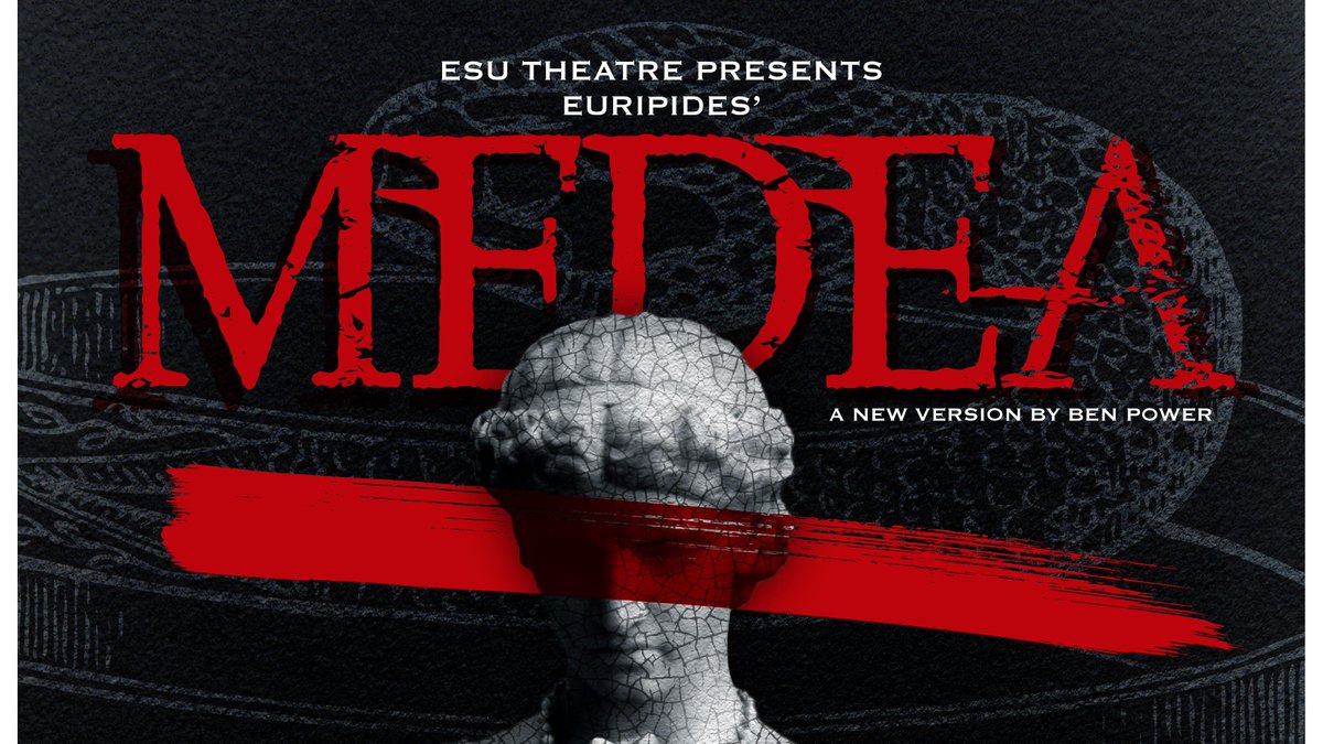 ESU_THEATRE's tweet photo. This Friday and Saturday, we are proud to present Euripides' MEDEA, a new version by Ben Power, on the steps of the Veterans Memorial Lawn! The show runs 80 minutes and starts at 5 PM! Masks are required and seating is provided to encourage Social Distancing practices. https://t.co/RBoS6GwTYS