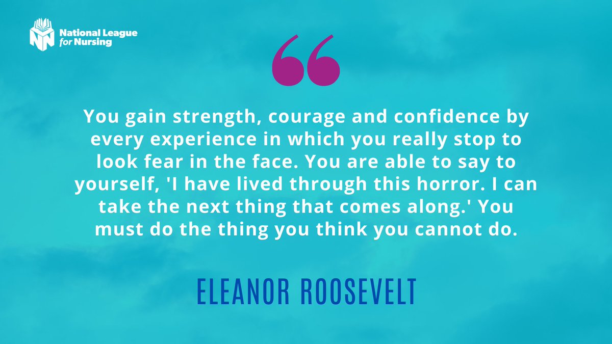 "You must do the thing you think you cannot do." -Eleanor Roosevelt 

#WednesdayWisdom