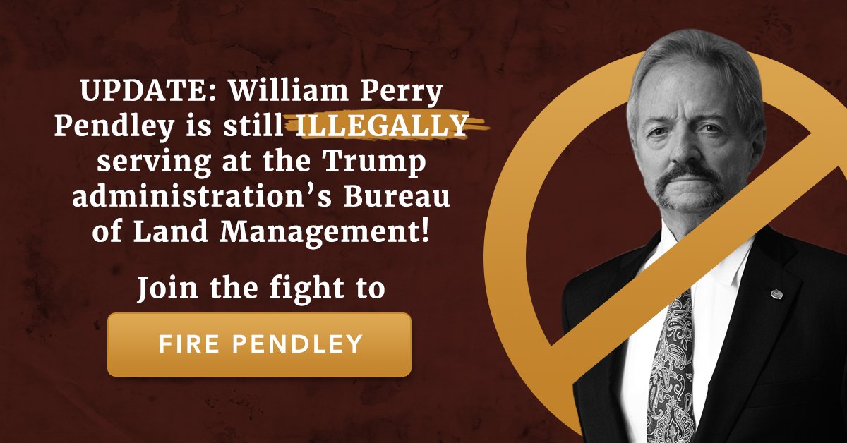 SaveOurParksUSA's tweet photo. #FirePendley 🚫
https://t.co/z4R4Y6w3fS https://t.co/jncOrawjHM