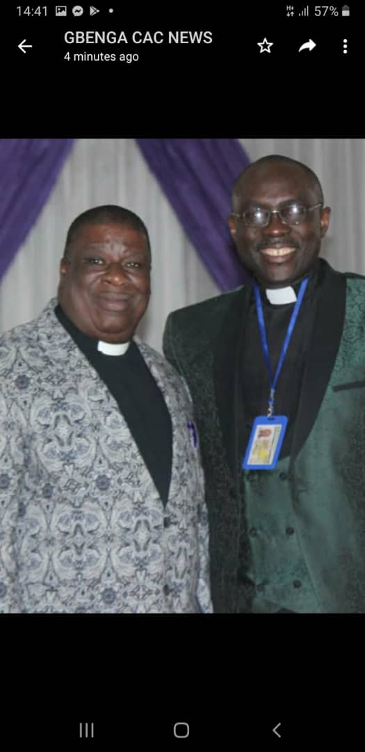 Congratulation to our Father in C A C World Wide.and our new President in CAC World wide.and my father in the Lord pst  oludare @ CAC YABA. God be with you All. Amen.