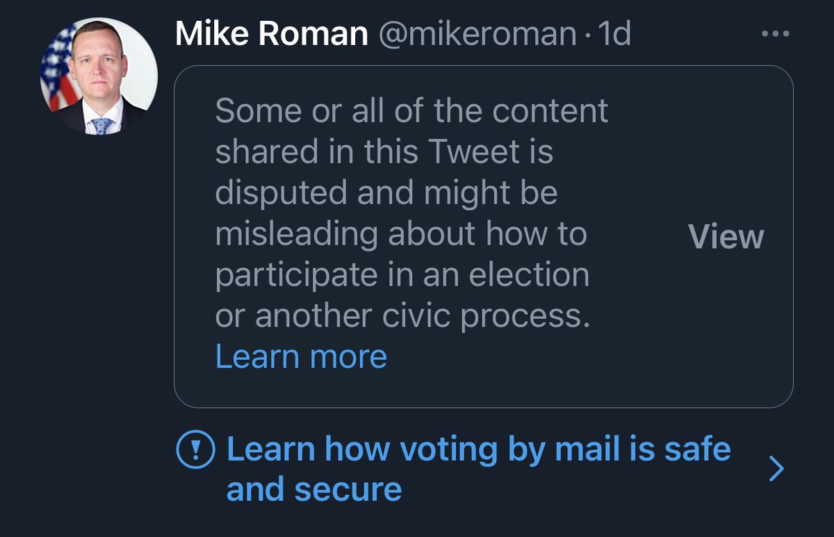 Mike Roman (@mikeroman) on Twitter photo 2020-10-28 15:44:09 .@Jack why are you censoring my photo of illegal ballot harvesting in Philly? We can give you a tour if you want to see it first hand. .@Jack why are you censoring my photo of illegal ballot harvesting in Philly? We can give you a tour if you want to see it first hand.