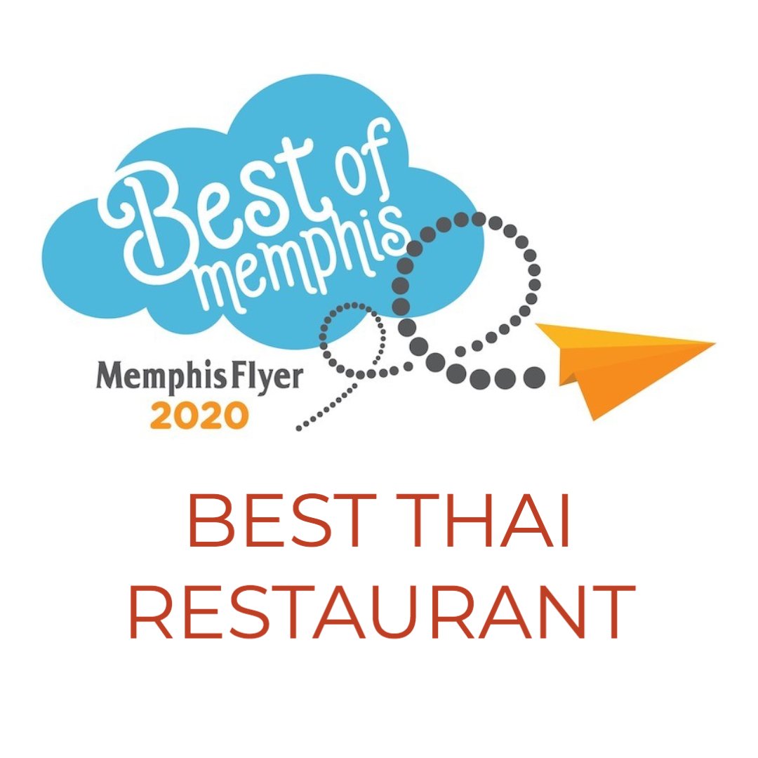 We can't express enough how grateful we are for y'all. Thank you for voting us Memphis' Best Thai Restaurant! #BestOfMemphis #BOM2020 <a href="/MemphisFlyer/">Memphis Flyer</a>