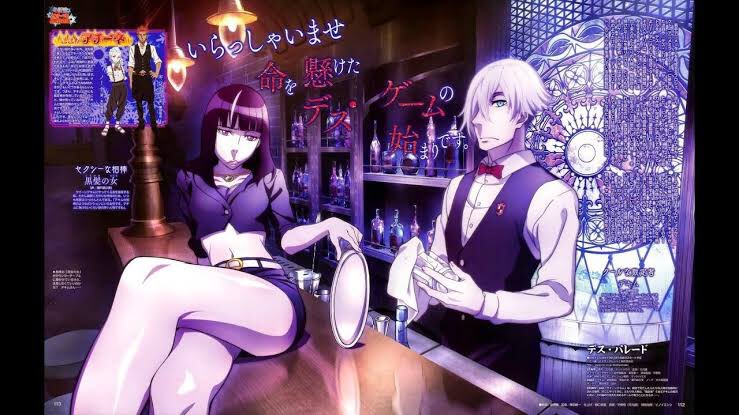 Death Parade (8.2/10)After death, there is no heaven or hell, only a bar that stands between reincarnation and oblivion. Welcome to Quindecim, where Decim, arbiter of the afterlife, awaits!