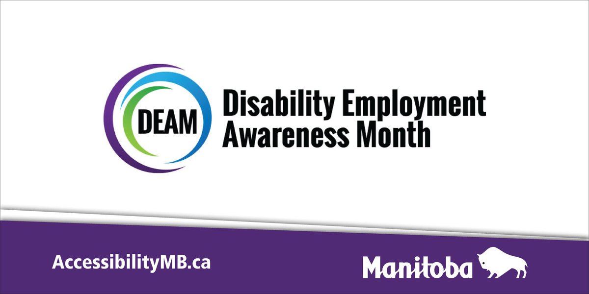MBGov's tweet photo. Join a free webinar on October 29, 2020, about "The Future of Work: Accessible &amp; Inclusive Employment During #COVID19 and Beyond". Learn more and register today at https://t.co/359qteRiDi. #DEAM2020 #AccessibleMB https://t.co/KZHiDbxAqh