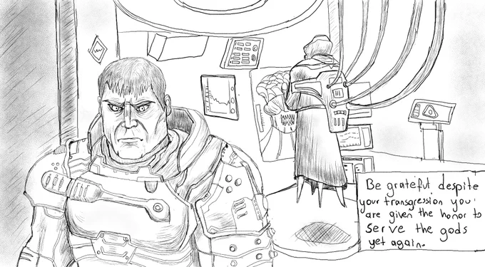 drawed that one time seraphim pissed off slayer in anchient gods 