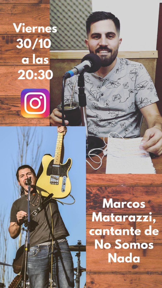 Este viernes sale #DesdeCasa media horita más tarde. ¿El invitado? Marcos Matarazzi, cantante de <a href="/NSNoficial/">No Somos Nada</a> 🤘🏻
