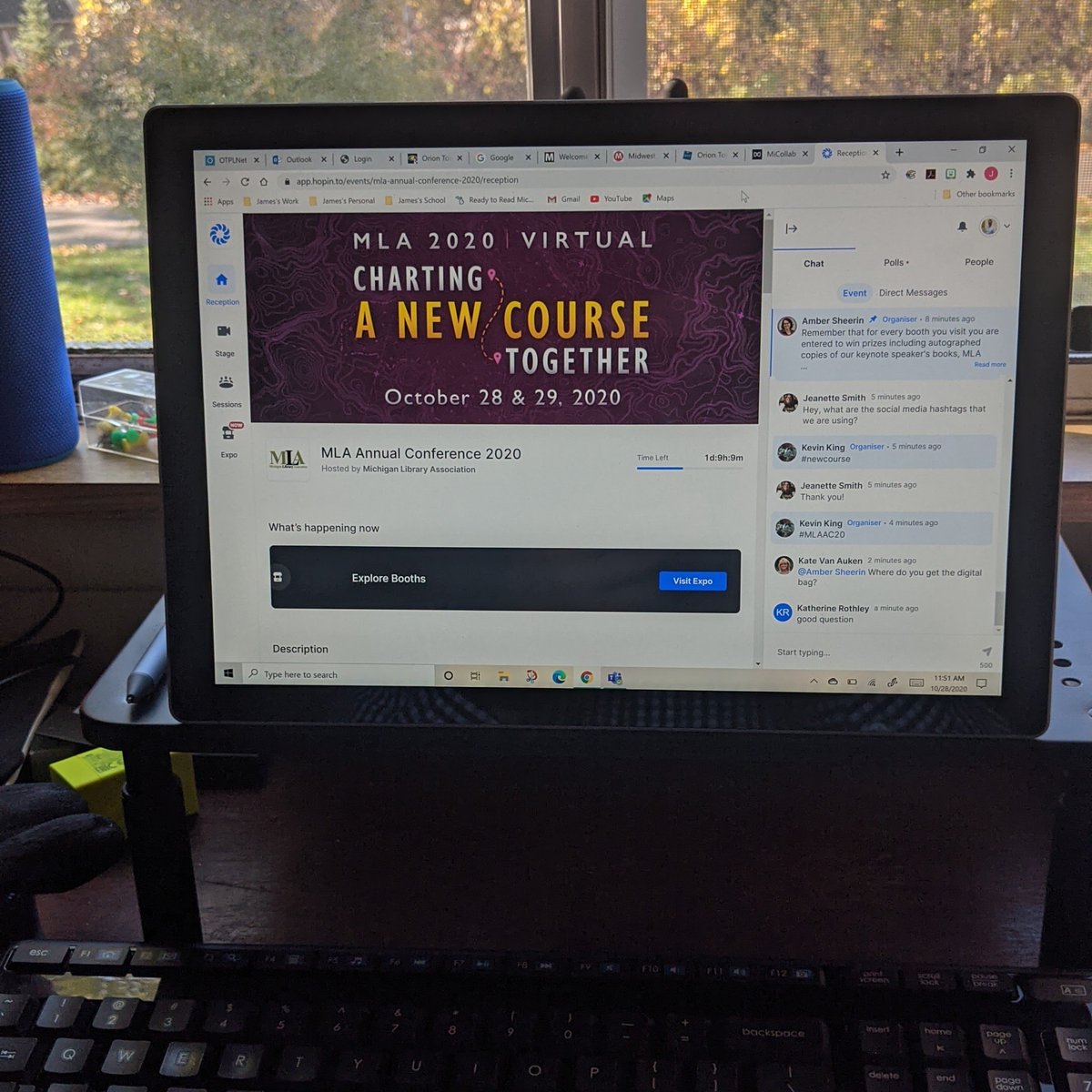 LibaryScientist's tweet photo. It may look a little different this year, but I am still looking forward to learning/networking at the first ever @MLAoffice Virtual Annual Conference! #MLACC20 #newcourse https://t.co/nQN6EFKBrv