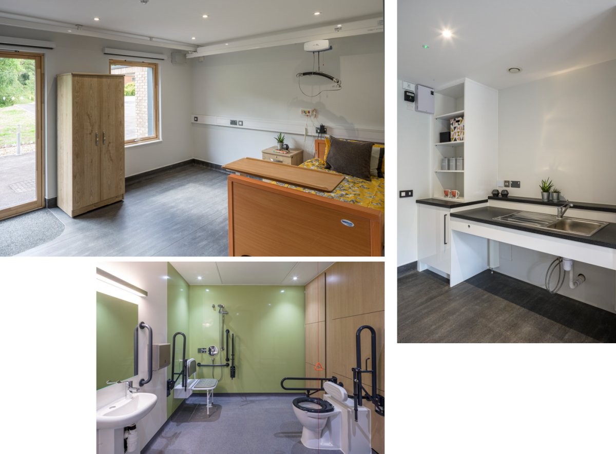 Light and bright therapy gym and adaptable therapy roomsModern and comfortable en-suite bedrooms