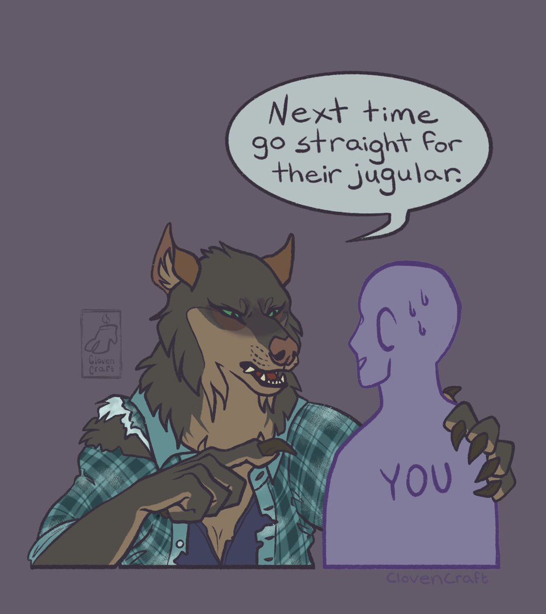 ClovenCrafted's tweet photo. POV: your werewolf moms giving you love &amp; advice https://t.co/9Uqq1OOm96