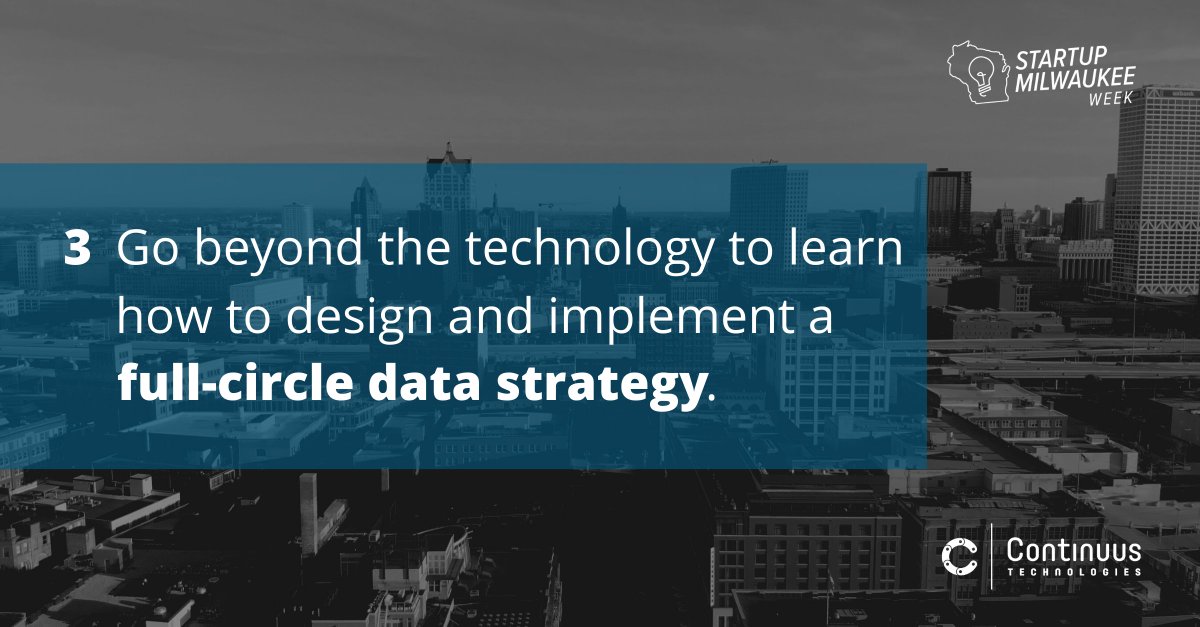 continuus_tech's tweet photo. Reason #3 to attend Building a Modern Analytics Framework for Your Startup on Monday, November 16th.
https://t.co/NNF7ObY0mQ
@StartupMKEWeek @StartupMKE @StartupWI #StartupMKE #StartupMKEWeek #StartupWI https://t.co/X7khJoIkRe