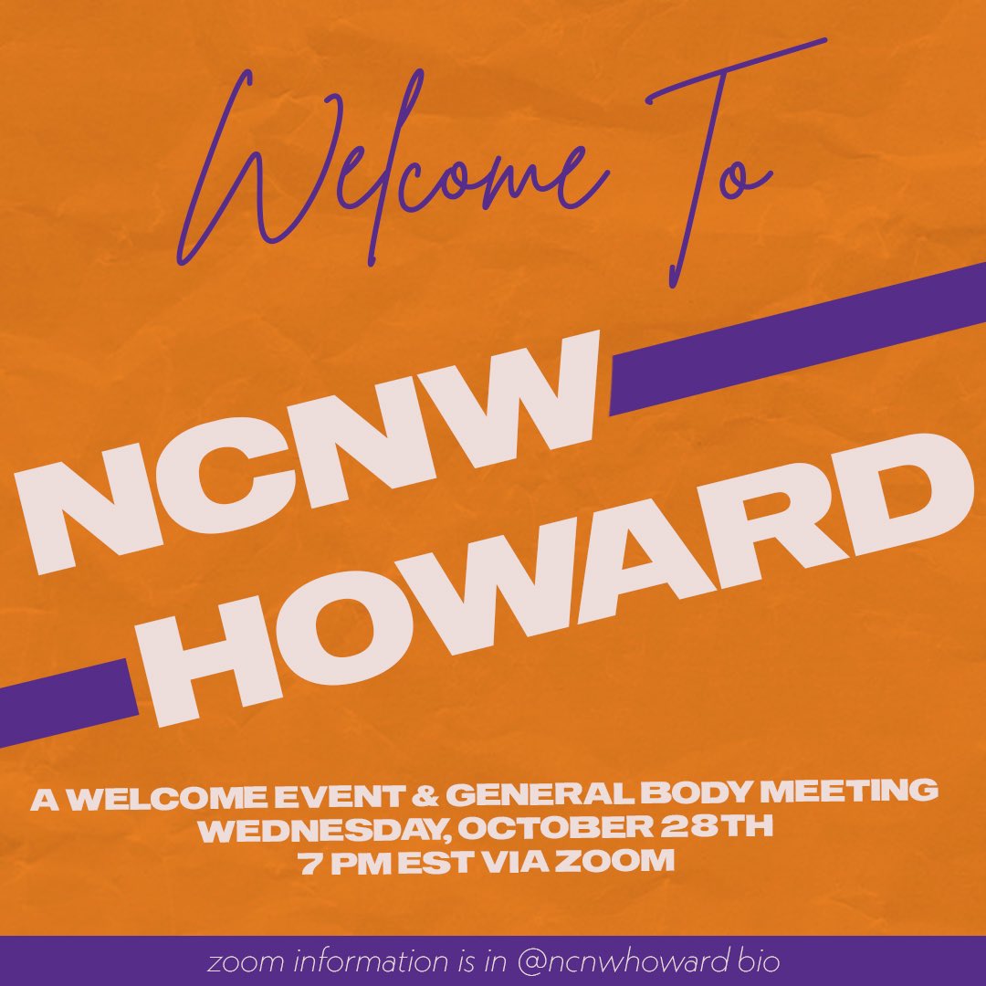 Hey N-Sisters💜🧡 Do not forget to attend our welcoming event and general body meeting TONIGHT @ 7 pm! Zoom information is in our Instagram bio!