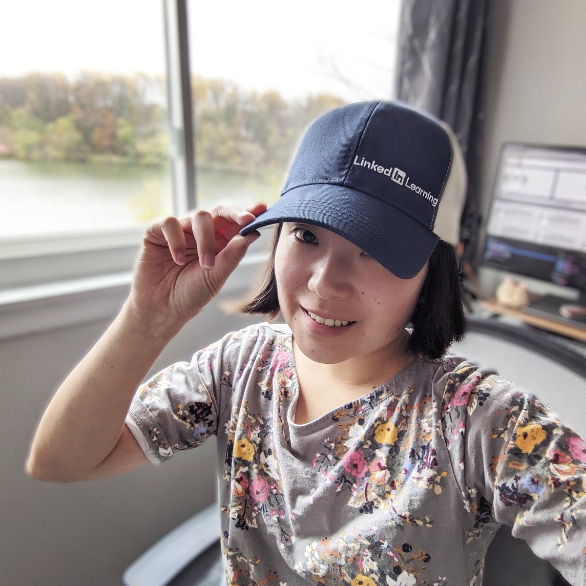 hirokonishimura's tweet image. Perfect hat for today&apos;s talk 🧢 #LinkedInLearning #linkedinlearninginstructor