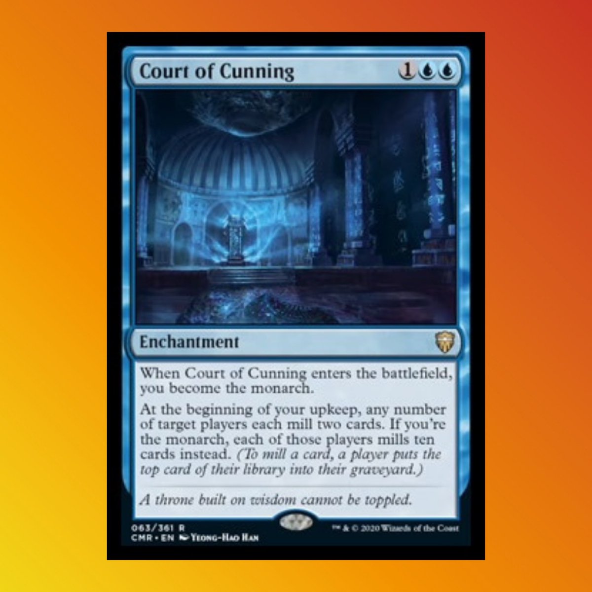 MythicCardboard's tweet photo. Nice early monarch drop. #mtg #mtgspoilers #commanderlegends #mtgmonarch #mtgblue #mtgmill #mtgrare #mtgenchantment https://t.co/AhgrYhl4cw