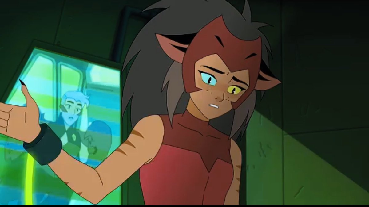 "get out of here or I'll take you          down with me" 24: Catra pushes Scorpia away on purpose in the most Catra style, because she's afraid to rope Scorpia into her mess. 25: She's however shown to be despondent or even regretful after Scorpia leaves.