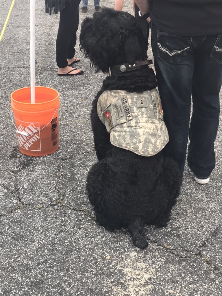 Davis_DoubleD's tweet photo. Voting lines suck but at least I get to hang out with this guy https://t.co/BiKzJgGGcL
