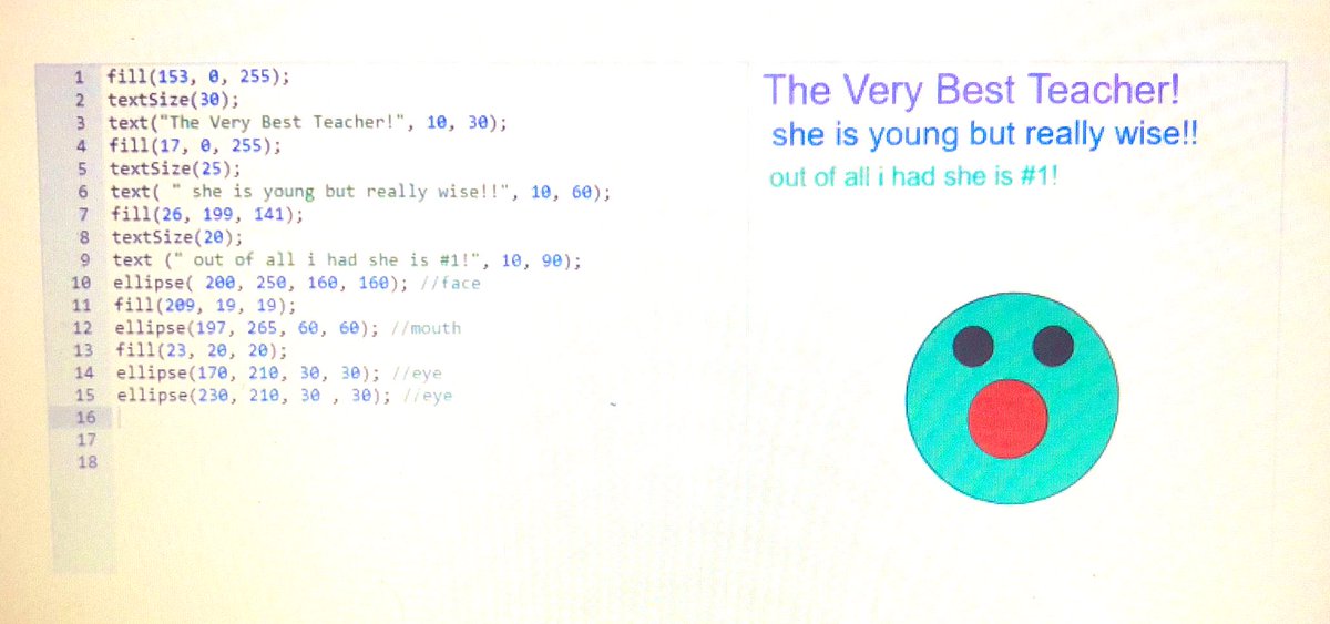 MissTrinder104's tweet photo. Today we learned how to add animated text to our code and one of my students submitted this 😭❤️ #brbcrying #emotionalcode #bestkiddos https://t.co/npQIUro2eF